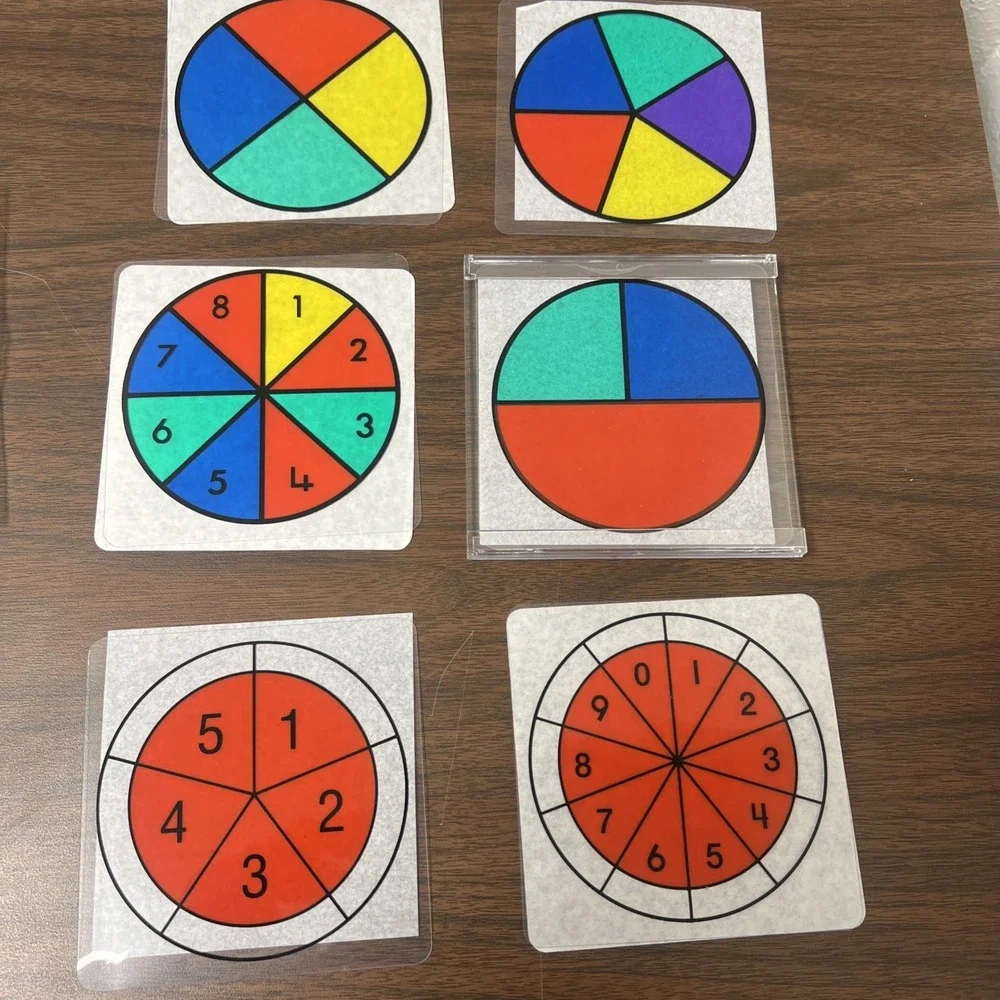 ETA spinners‎ For Overhead Projector Set ETA 4010 Set Of 6 Templates CUISENAIRE